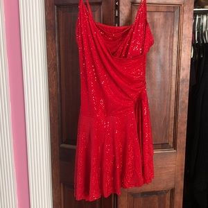Sparkly red dress dance costume
